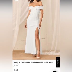 Songs of Love White Off Shoulder Maxi Dress Lulu's